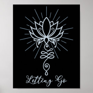 Poster Symbole Unalome Fleur de Lotus Lâcher prise