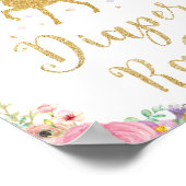 Poster Symbole Unicorne et Baby shower de fées (Coin)