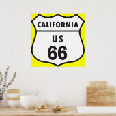 Poster SYMBOLE US 66 DE Californie (Cuisine)