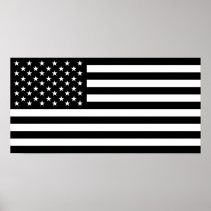 Poster symbole usa du drapeau noir américain
