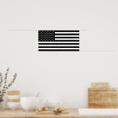 Poster symbole usa du drapeau noir américain (Cuisine)