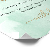 Poster Symbole Vert Aquarelle Or Faveurs Mint (Coin)