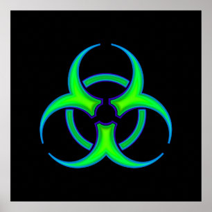 Poster Symbole vert bioaléatoire