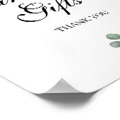 Poster Symbole vert Eucalyptus Cartes de Mariage et Cadea (Coin)