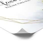 Poster Symbole vert Eucalyptus Faveurs géométriques (Coin)