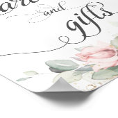 Poster Symbole vert floral doux Cartes et cadeaux (Coin)