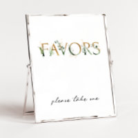 Symbole vert moderne et Baby shower or Faveurs