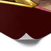 POSTER SYMBOLE VÉTÉRINAIRE DE DEUX VACHES CLAIRES OR CADU (Coin)