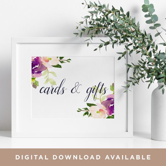 Poster Symbole Vibrant Fleur Mariage Cartes & Cadeaux