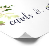 Poster Symbole Vibrant Fleur Mariage Cartes & Cadeaux (Coin)