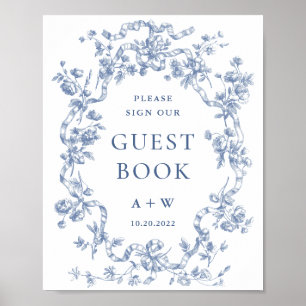 Poster Symbole victorien Ornate Grace Dusty Blue