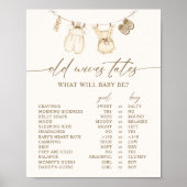 Poster Symbole Vieux Vêtements Bébés Sexe Révéler les his (Devant)