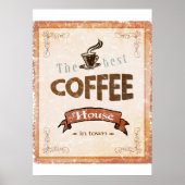 Poster Symbole vintage Best Coffee (Devant)