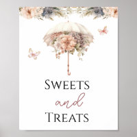 Symbole Vintage rose Parapluies et friandises
