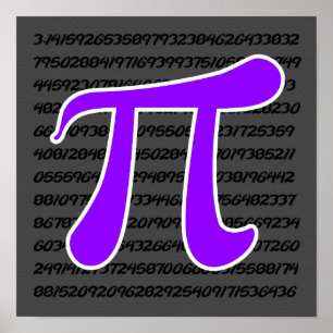Poster Symbole Violet Pi