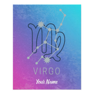 Poster Symbole Virgo Zodiac Star Horoscope Constellation