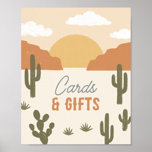 Poster Symbole Western Cowboy de fête d'anniversaire Cart (Devant)