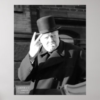 Poster SYMBOLE Winston Churchill V Jour V 1945