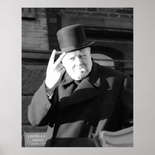 Poster SYMBOLE Winston Churchill V Jour V 1945 (Devant)