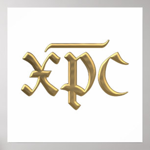 Poster Symbole XPC "3D" en or