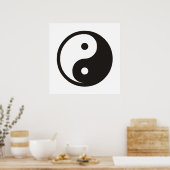 Poster Symbole Yin Yang - tatouage solide (Cuisine)