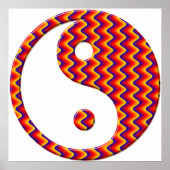 Poster Symbole Zig Zag Yin Yang (Devant)