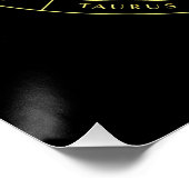 Poster Symbole Zodiac horoscope constellations carte or (Coin)