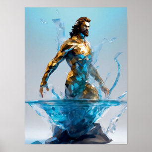 Poster SYMBOLE Zodiaque Aquarius