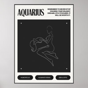 Poster SYMBOLE Zodiaque Aquarius