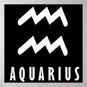 Poster Symbole zodiaque Aquarius (Devant)