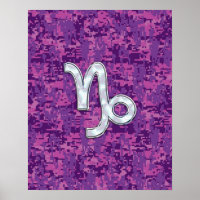 SYMBOLE Zodiaque Capricorne sur Camo numérique Fuc