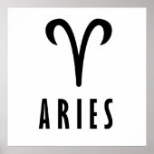 Poster Symbole zodiaque d'Aries (Devant)