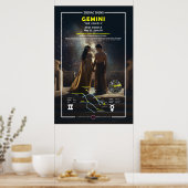 Poster SYMBOLE Zodiaque DE GEMini (Cuisine)
