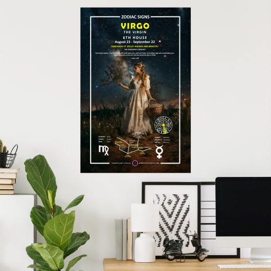 Poster Symbole zodiaque de la vierge (Bureau à domicile)