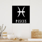 Poster Symbole zodiaque de Pisces (Cuisine)
