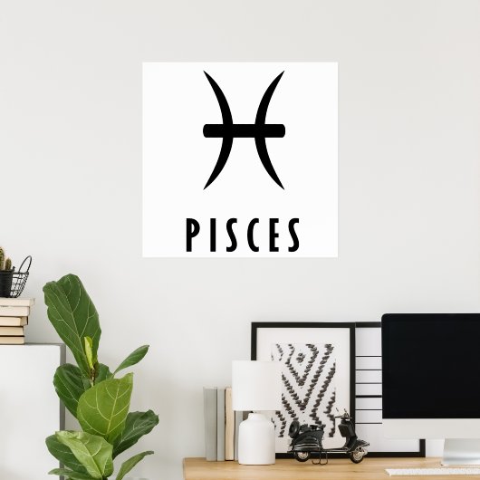 Poster Symbole zodiaque de Pisces (Bureau à domicile)