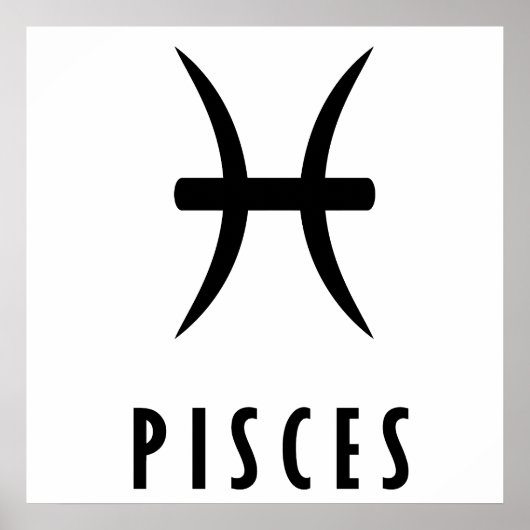 Poster Symbole zodiaque de Pisces (Devant)