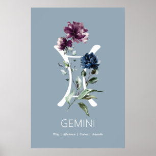 Poster Symbole Zodiaque Gemini