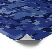 Poster SYMBOLE Zodiaque Gemini Camouflage numérique bleu (Coin)