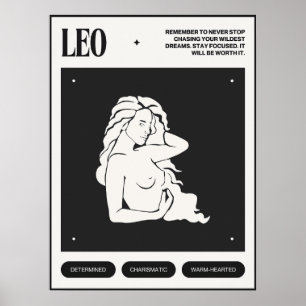 Poster SYMBOLE Zodiaque Leo