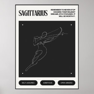 Poster SYMBOLE Zodiaque Sagittaire