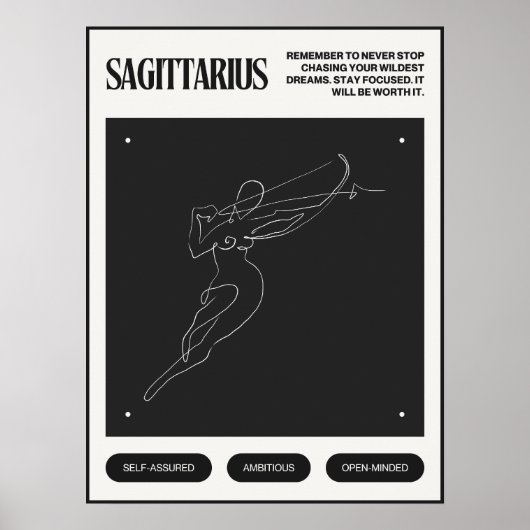 Poster SYMBOLE Zodiaque Sagittaire (Devant)