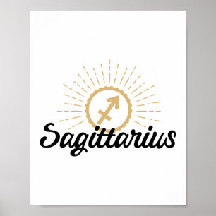 Poster Symbole zodiaque Sagittarius Starburst