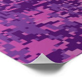 Poster Symbole Zodiaque Scorpio sur Camo numérique rose (Coin)