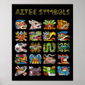 Poster Symboles aztèques (Devant)