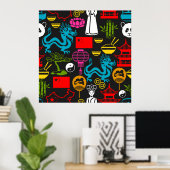 Poster Symboles chinois (Bureau à domicile)