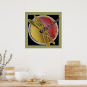 Poster Symboles d'art des libellules (Cuisine)