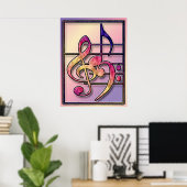 Poster Symboles de musique 2 imprimés (Bureau à domicile)