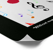 Poster Symboles de musique/ notes musicales (Coin)