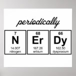 Poster Symboles d'éléments périodiquement Nerdy<br><div class="desc">Es-tu périodiquement nerdy ? Si vous connaissez les nombres atomiques d'azote,  d'erbium et de dysprosium,  alors la réponse est probablement "oui". Surprenez votre geek chimiste préféré,  professeur de chimie ou étudiant en chimie avec les éléments les plus nerveux du tableau périodique.</div>